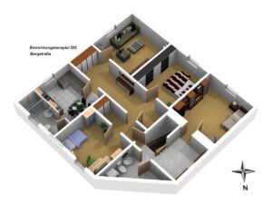 Grundriss OG möbliert Einrichtungsbeispiel