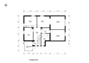 Grundriss EG mit m²
