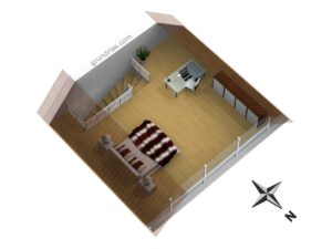 Grundriss LW 1A DG möbliert